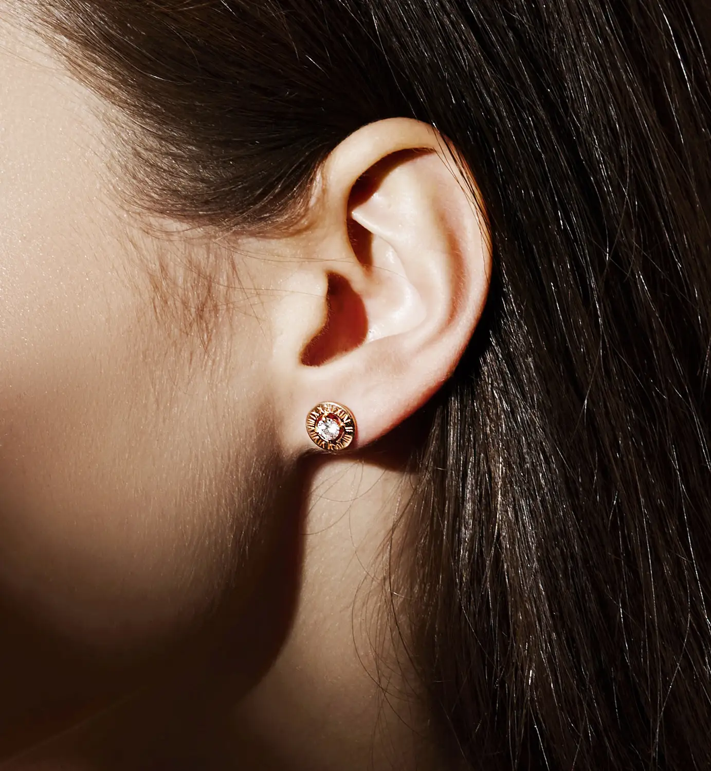 Золотые серьги с фианитами