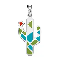 Серебряный кулон с эмалью