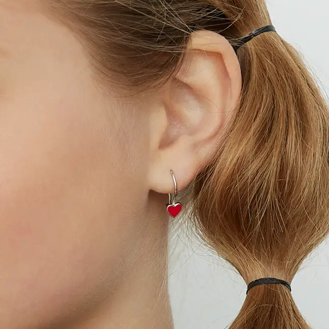 серебряные серьги с эмалью