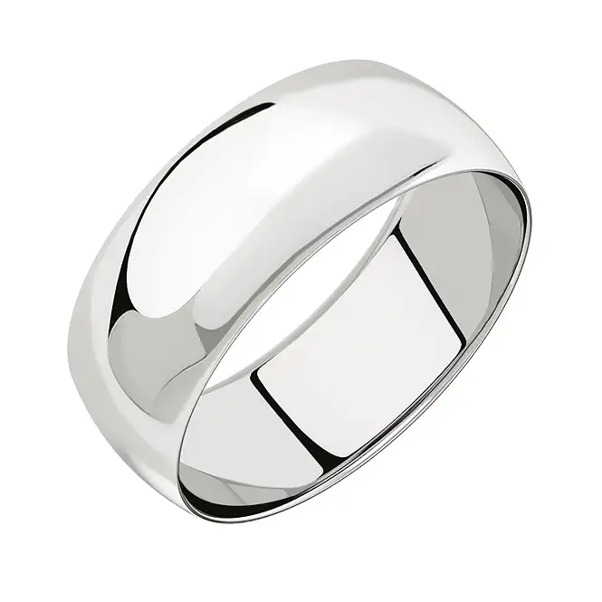 Серебряное обручальное кольцо