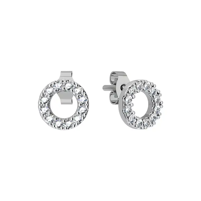 Серебряные серьги с фианитами