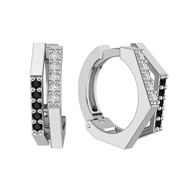 Серебряные серьги с фианитами