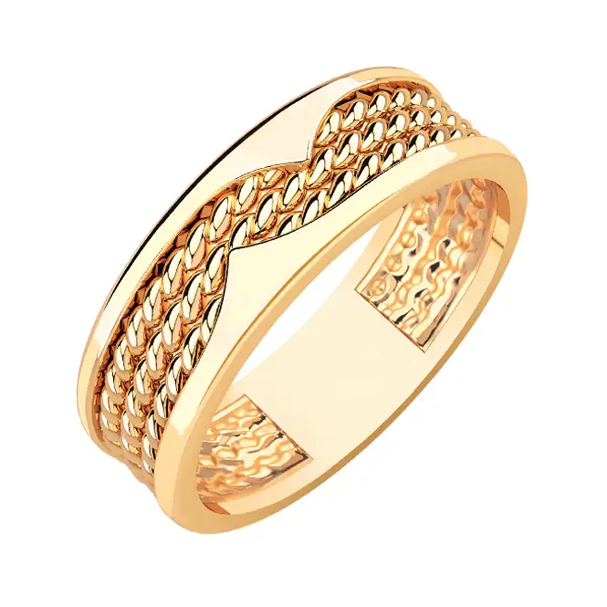 Золотое обручальное кольцо