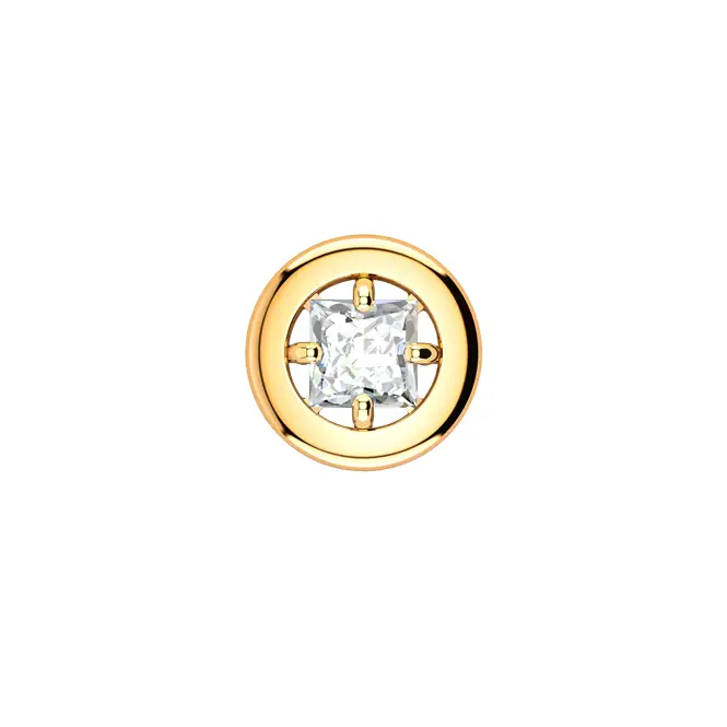 Золотой кулон с фианитом