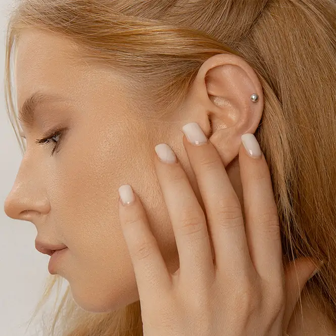 Серебряная серьга 