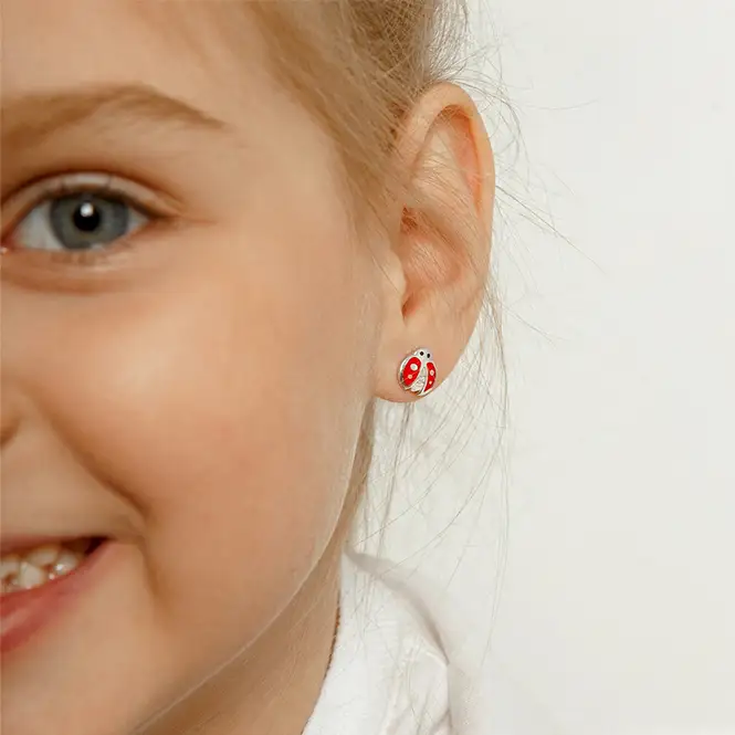 Серебряные серьги с эмалью