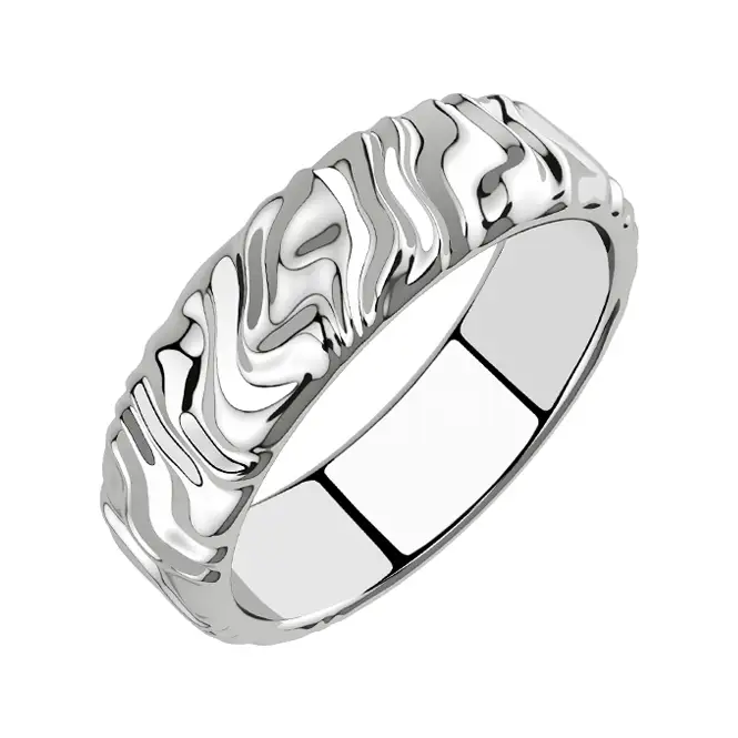 Серебряное обручальное кольцо