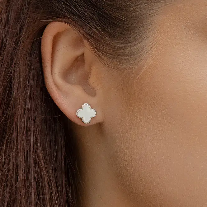 Серебряные серьги с эмалью