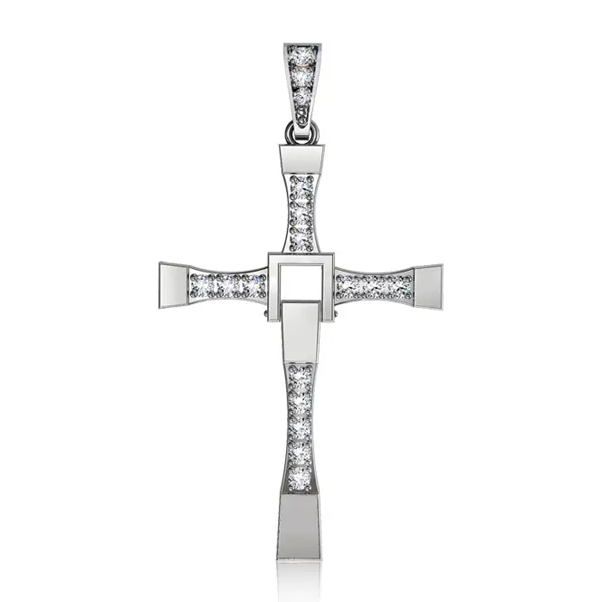 Серебряный кулон с фианитами