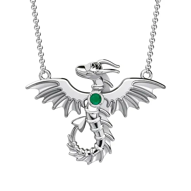 Серебряное колье с агатом