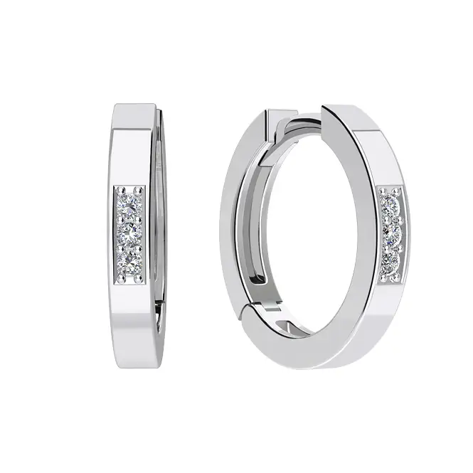 Серебряные серьги с фианитами