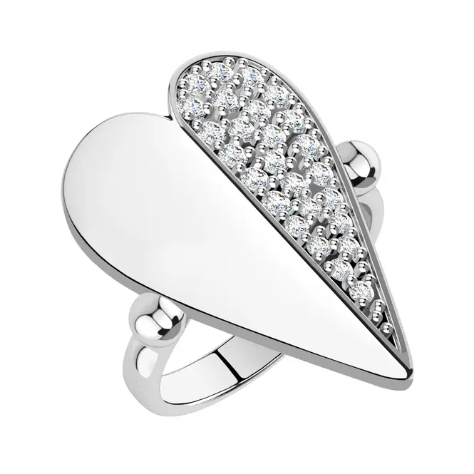 Серебряное кольцо с фианитами