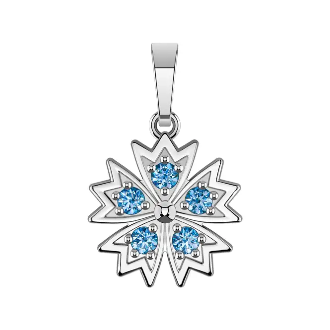 Серебряный кулон с фианитами