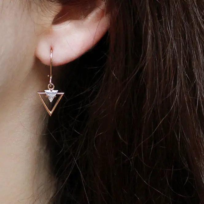 Золотые серьги с фианитами