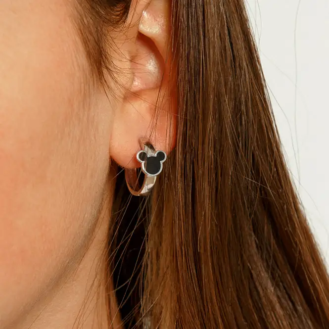 Серебряные серьги с эмалью