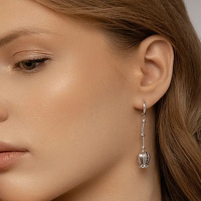 Серебряные серьги с фианитами