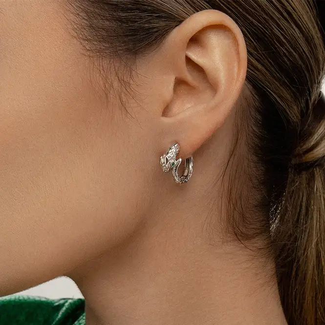 Серебряные серьги с фианитами