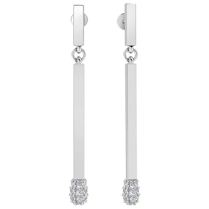 Серебряные серьги с фианитами