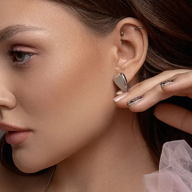 Серебряные серьги с эмалью