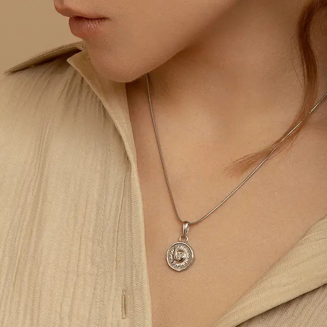 Серебряный кулон "Асветнiк"