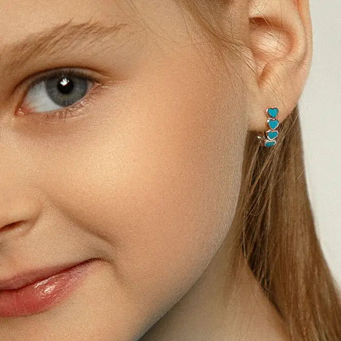 Серебряные серьги с эмалью