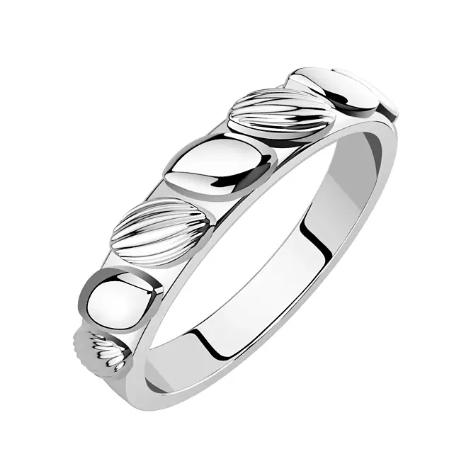 Серебряное обручальное кольцо