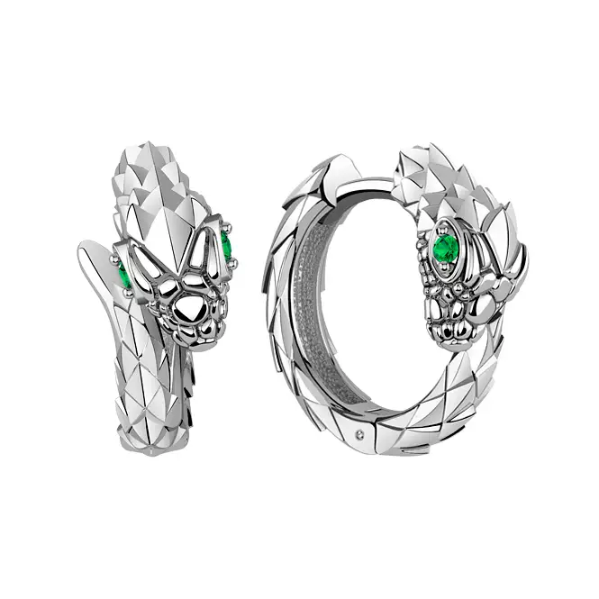 Серебряные серьги с фианитами