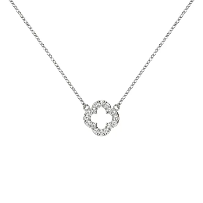 Серебряное колье с фианитами