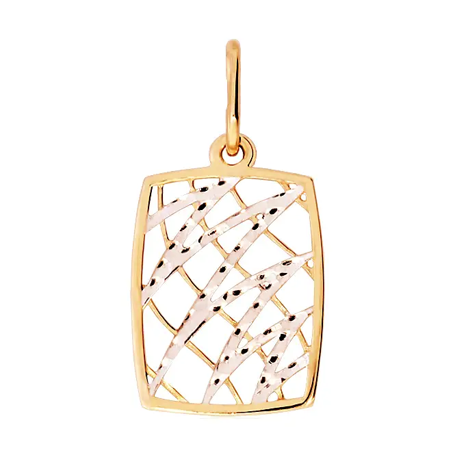 золотой кулон с алмазной нарезкой