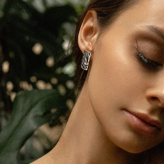 Серебряные серьги с эмалью