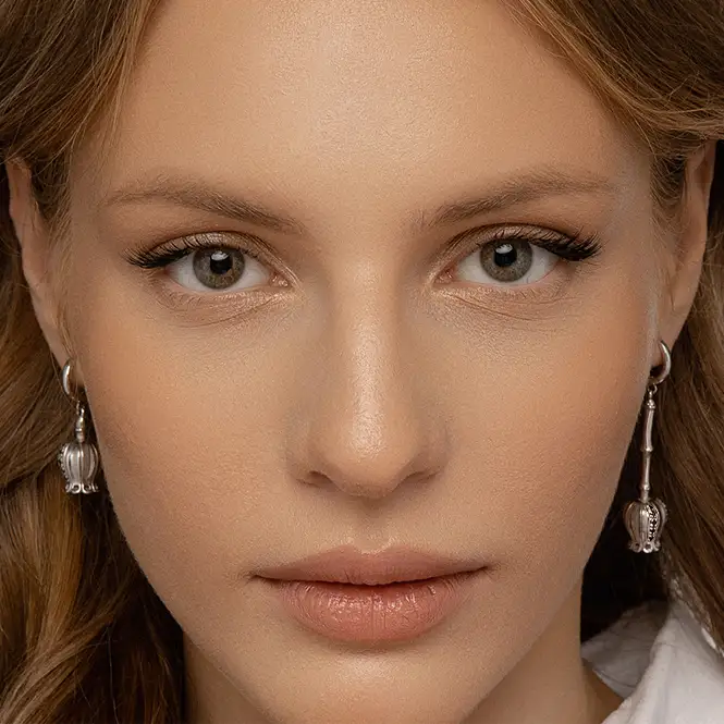 Серебряные серьги с фианитами