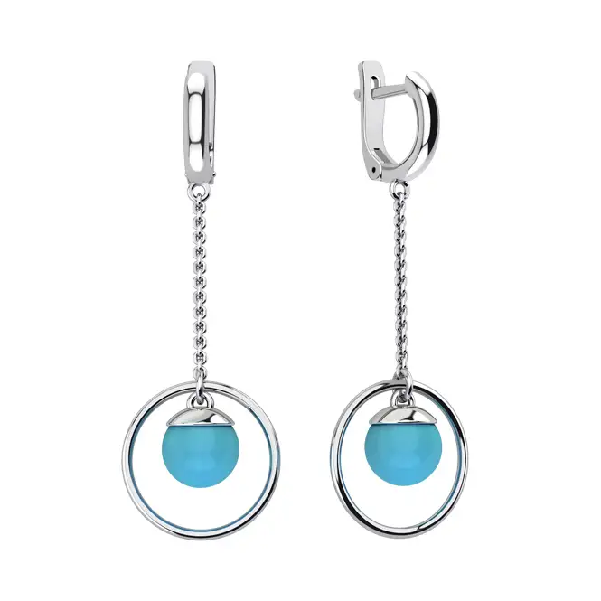 Серебряные серьги с жемчугом SWAROVSKI