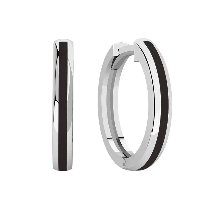 Серебряные серьги с эмалью