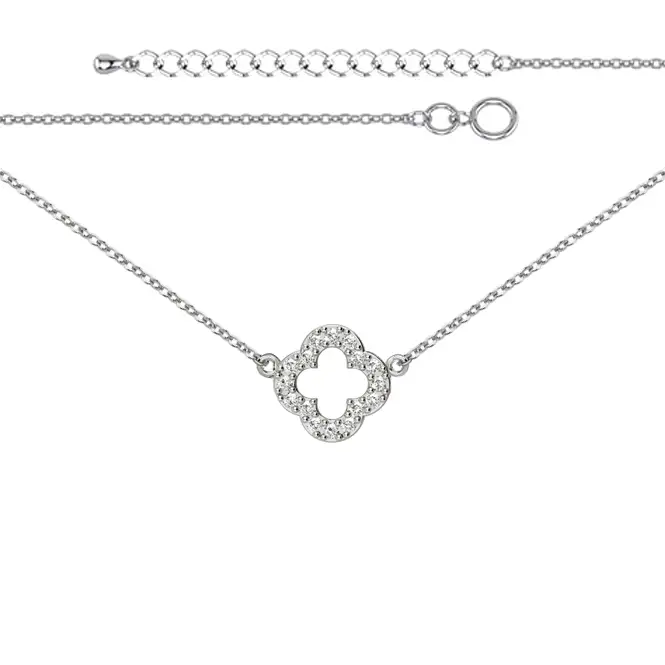 Серебряное колье с фианитами