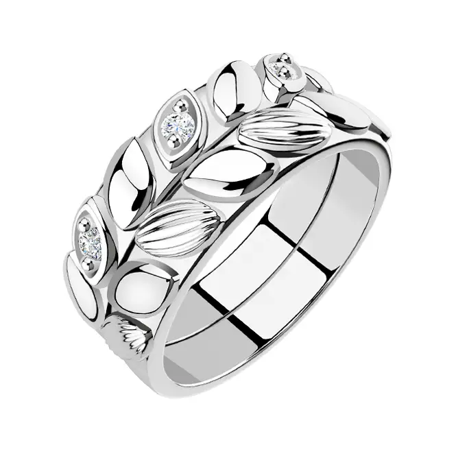 Серебряное обручальное кольцо