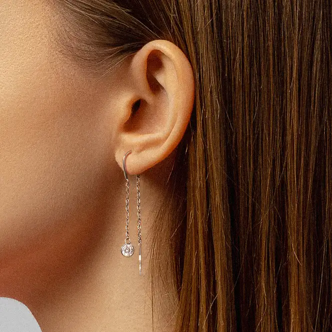  Серебряные серьги с фианитами