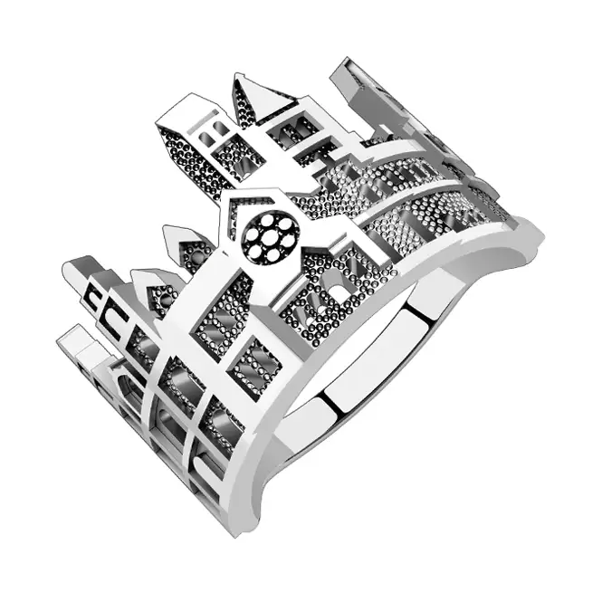 Серебряное кольцо с чернением 