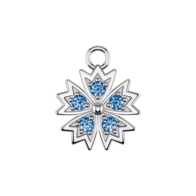 Серебряный подвесной элемент на серьги