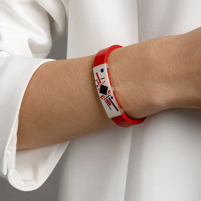 Серебряный браслет с эмaлью