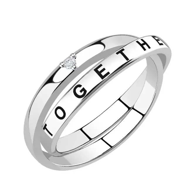 Серебряное кольцо с фианитами