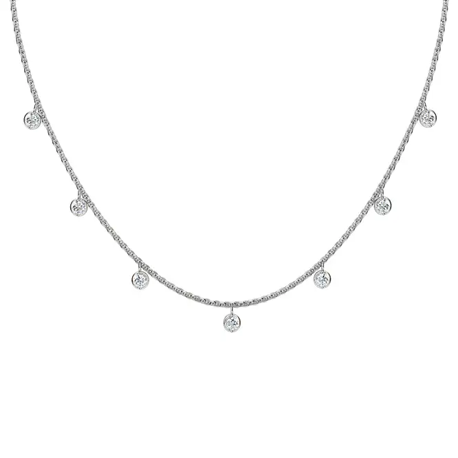 Серебряное колье с фианитами