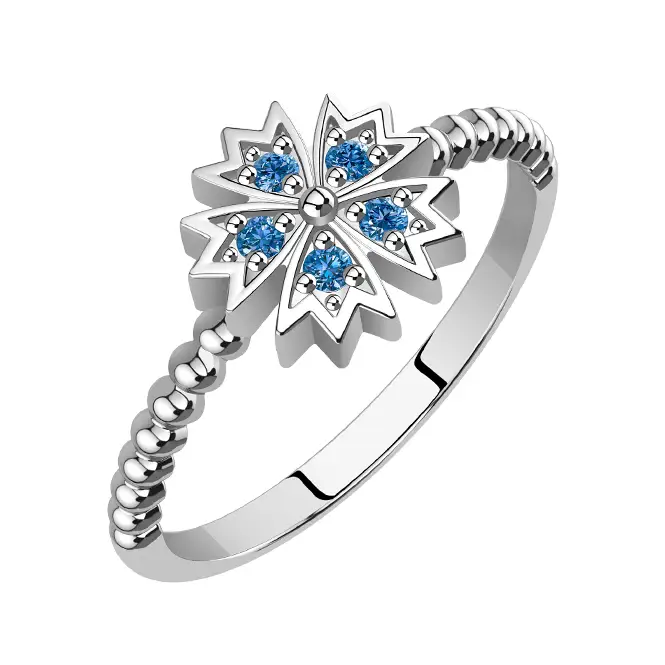 Серебряное кольцо с фианитами