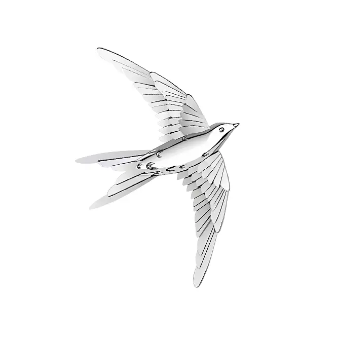 Серебряная брошь