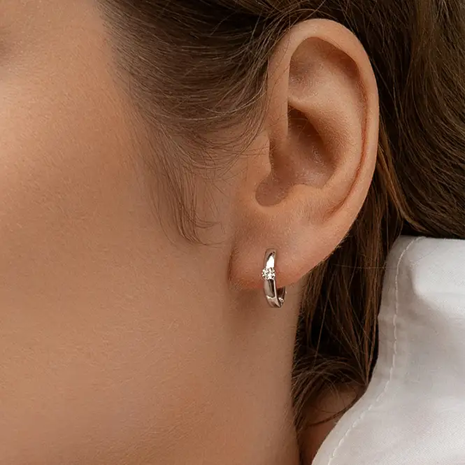 Серебряные серьги с фианитами