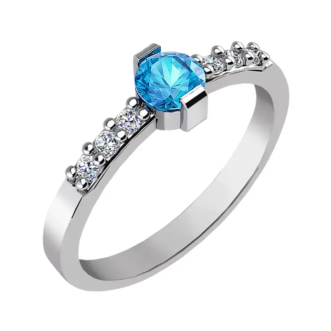 Серебряное кольцо с фианитами