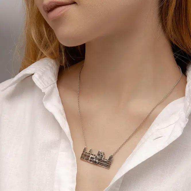 Серебряное колье с чернением