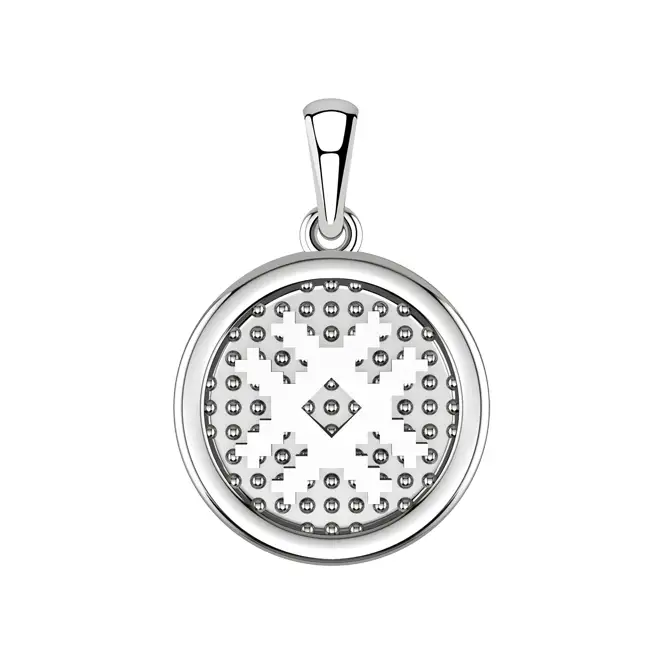 Серебряный кулон с эмалью "Рыбы"