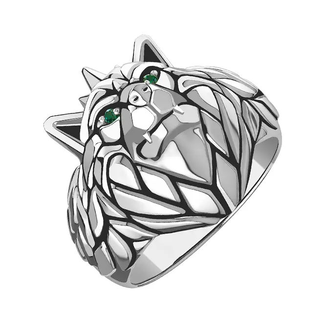 Серебряное кольцо с фианитами