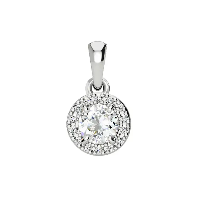 Серебряный кулон с фианитами