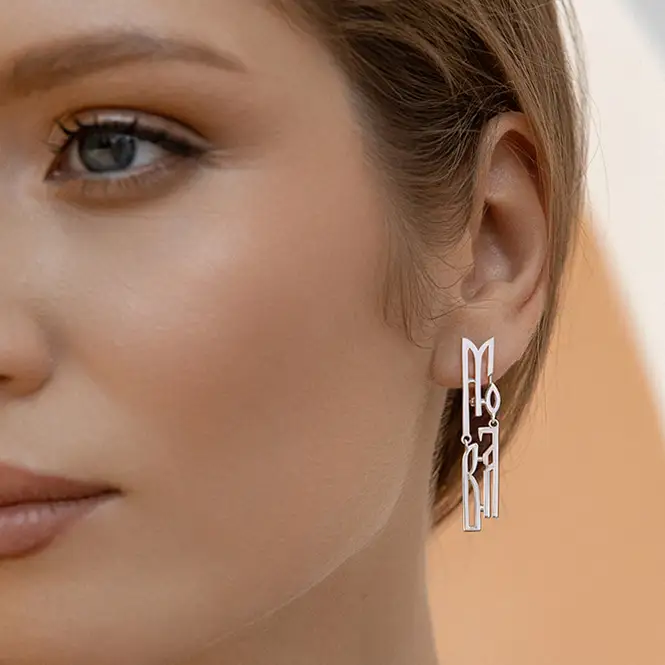 Серебряные серьги "Мова"